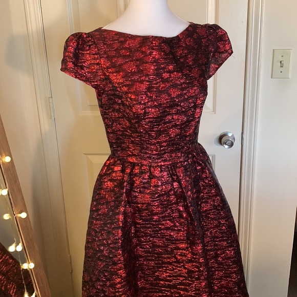 MAC DUGGAL
High Neck Brocade Bubble Hem Dress - Picture 6 of 14